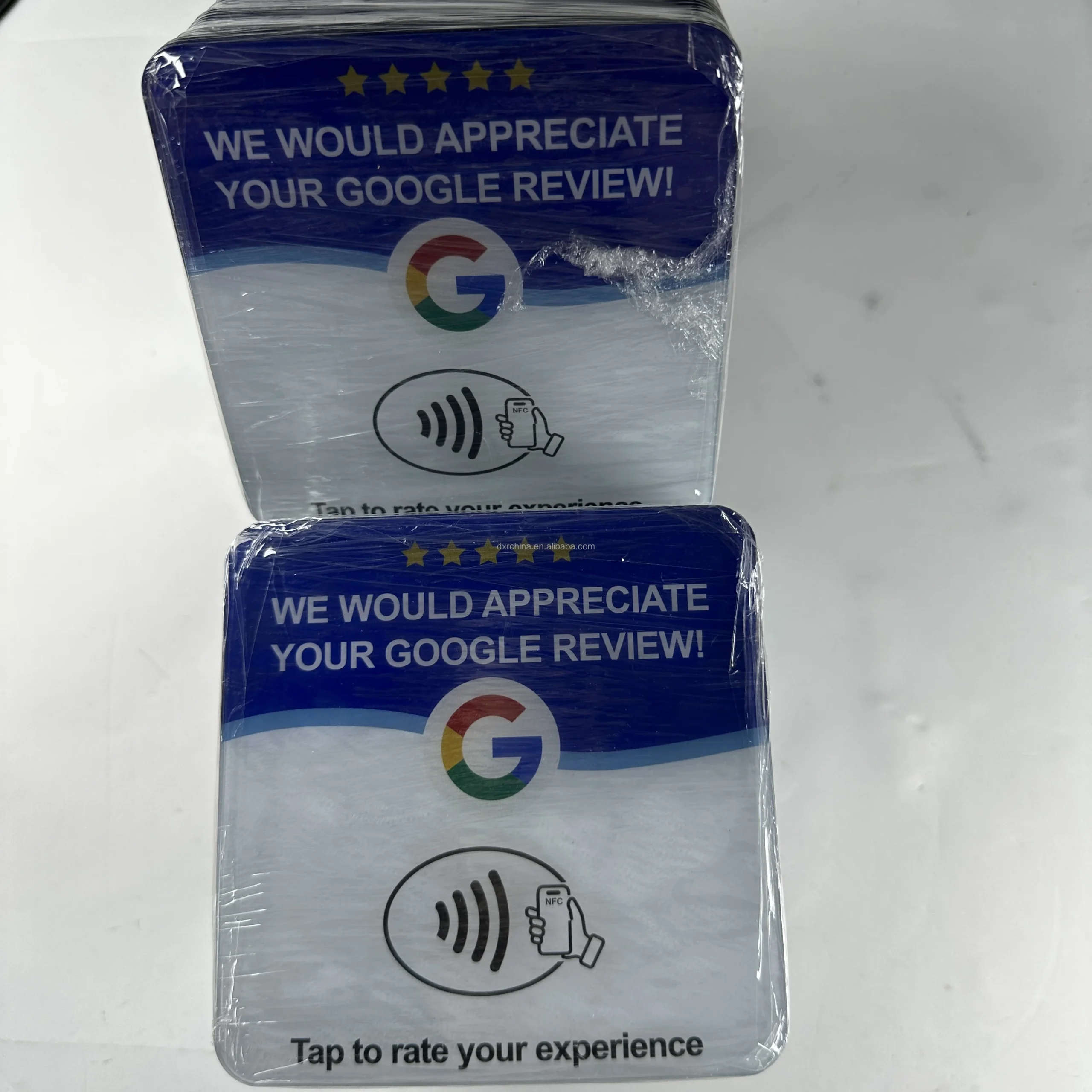 Genuine 213 Chip Acrylic NFC Google Review 13.56MHz RFID Chip URL Programable Waterproof Tap Plate Stand Card with Adhesive - Image 2