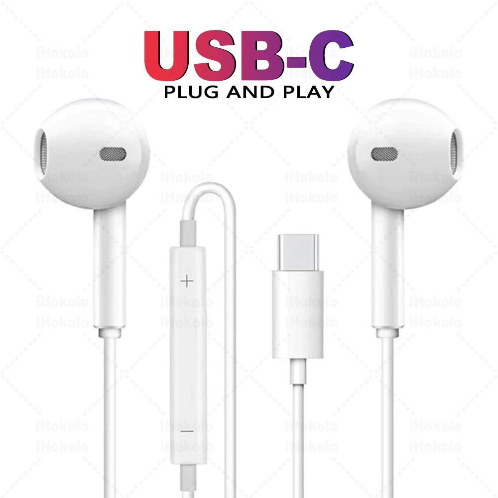 Original Wired Earphones For Apple iPhone 17 Pro Max16 15 14 13 12 11 Mini USB C Headphones Type C With Microphone Stereo Earbud - Image 7